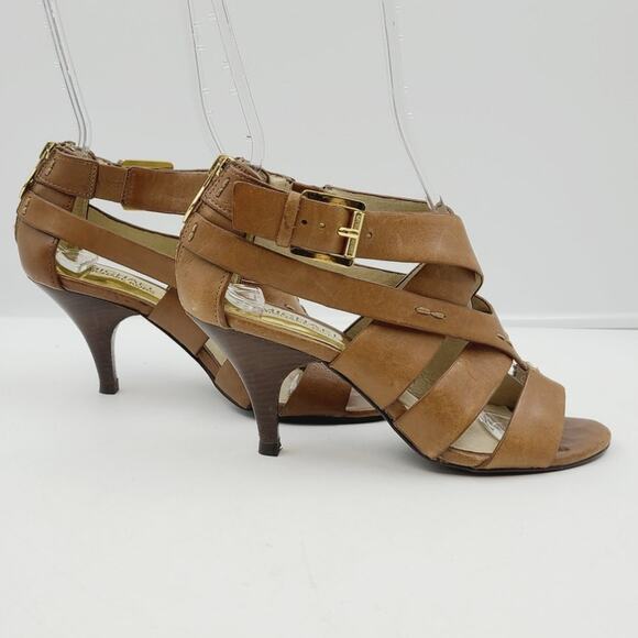 Michael Kors Womens Cognac Open Toe Sandals, Size 6, PRE-OWNED - Picture 5 of 10